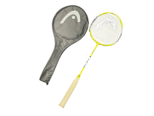 Vist Large View of Product Image Which is Used HEAD TI. ROCKET 60 Adult Badminton Racquet Black And Yellow 3 3/8"