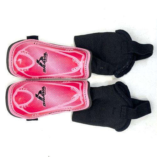 Vist Large View of Product Image Which is Used Brava Soccer Shin Guards Youth Pink XXS