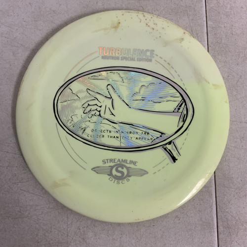 Vist Large View of Product Image Which is Used Streamline NEUTRON TURBULENCE Disc Golf Driver Yellow 166g