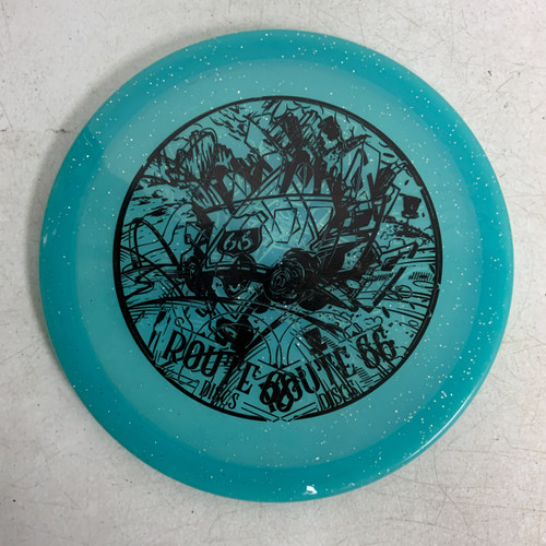 Vist Large View of Product Image Which is Used NEGATIVE DISCS REIGN Disc Golf Mid Range Royal Blue 179g