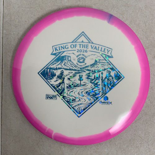 Vist Large View of Product Image Which is Used Westside ORBIT PINE Disc Golf Mid Range Pink 177g