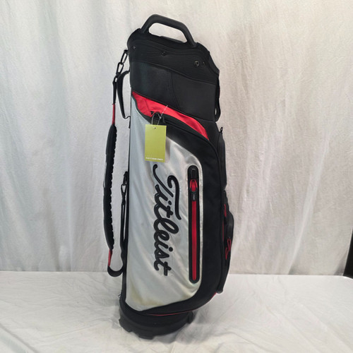 Vist Large View of Product Image Which is Used Titleist CLUB 14 Mens Cart Bag White/Black/Red