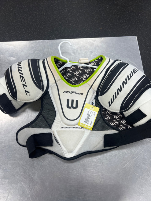 Vist Large View of Product Image Which is Used WinnWell AMP 500 Senior Shoulder Pads LG