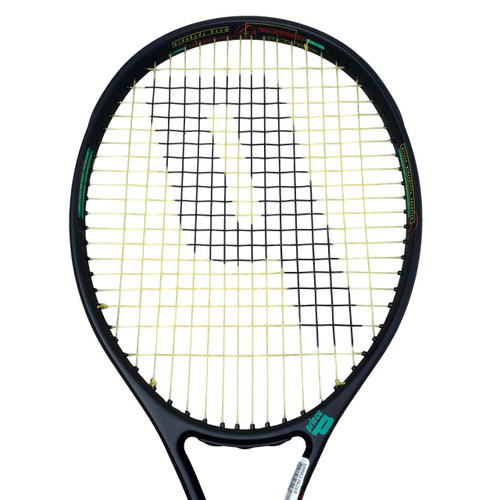 Vist Large View of Product Image Which is Used Prince TECH PRO Adult Tennis Racquet Black 4 1/2"