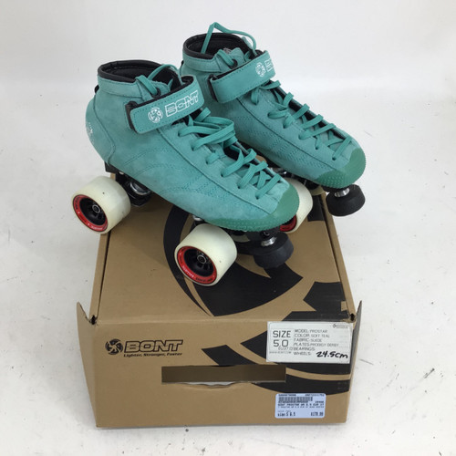 Vist Large View of Product Image Which is Used BONT PROSTAR WM 6.5 EUR 37 QUAD SKATES Senior Roller Quad Skates Teal Senior 6.5