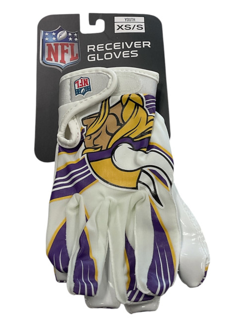 Vist Large View of Product Image Which is Used Franklin VIKINGS RECIEVER GLOVES FB Gloves White SM
