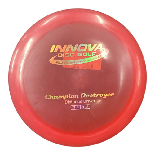Vist Large View of Product Image Which is Used Innova CHAMPION DESTROYER Disc Golf Driver Red