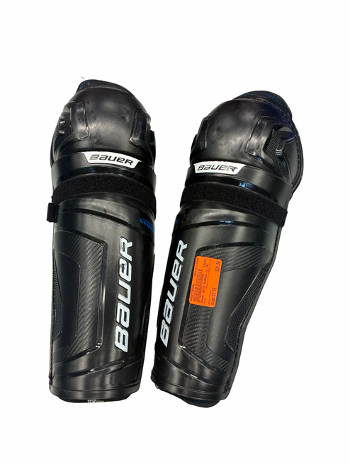 Vist Large View of Product Image Which is Used Bauer SHIN GUARDS 13 IN Intermediate Shin Guards Black 13"