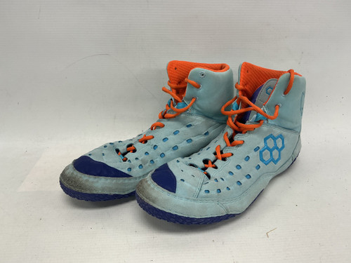 Vist Large View of Product Image Which is Used Rudis Wrestling Shoes Carolina Blue Senior 10.5