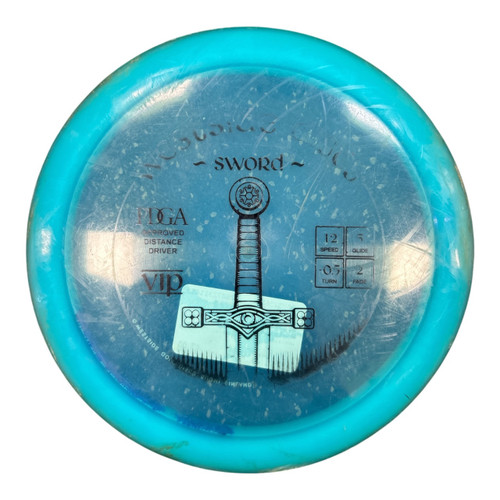 Vist Large View of Product Image Which is Used Westside VIP SWORD Disc Golf Driver Sky Blue 173g
