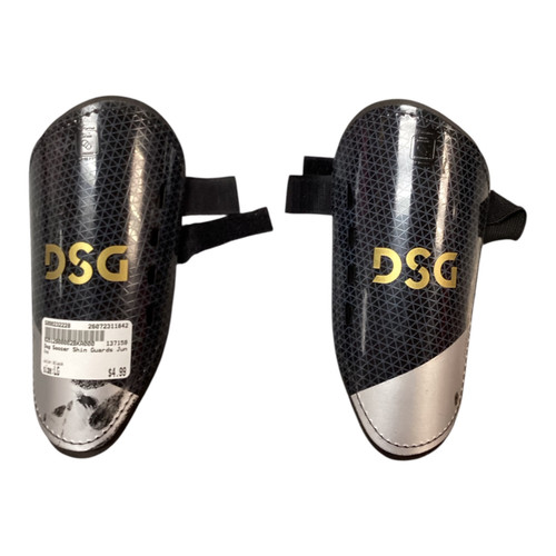 Vist Large View of Product Image Which is Used Dsg Soccer Shin Guards Junior Black LG