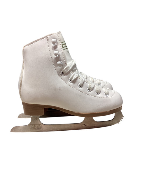 Vist Large View of Product Image Which is Used DBX CLASSIC Girls Figure Skate White Youth 12.0