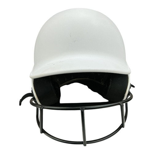 Vist Large View of Product Image Which is Used Mizuno F6 Batting Helmet w/Mask White MD