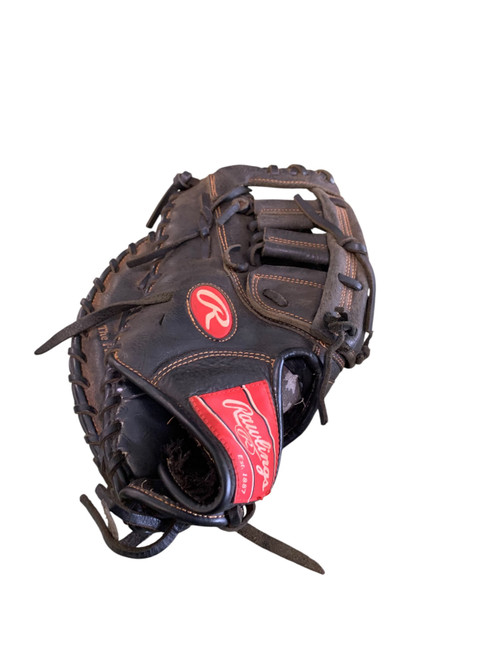 Vist Large View of Product Image Which is Used Rawlings RENEGADE BB/SB First Base LH Throw Black 12 1/2"