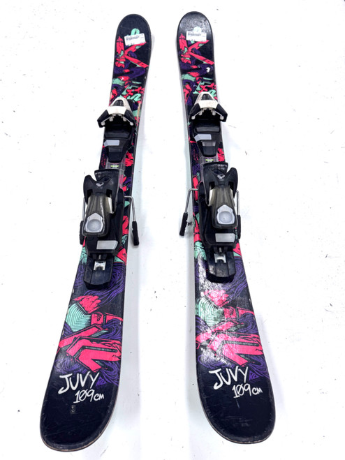 Vist Large View of Product Image Which is Used K2 JUVY Boys DH Ski/Binding Black 109 cm