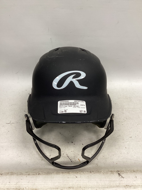 Vist Large View of Product Image Which is Used Rawlings MASK HELMET Batting Helmet w/Mask Black MD