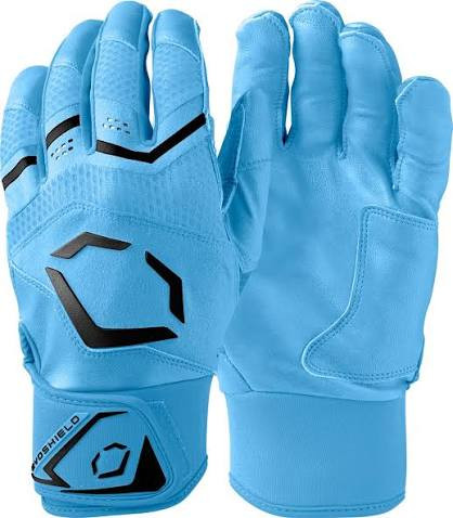 Vist Large View of Product Image Which is New EVOSHIELD CARBYNE BABY BLUE ADULT M BATTING GLOVES