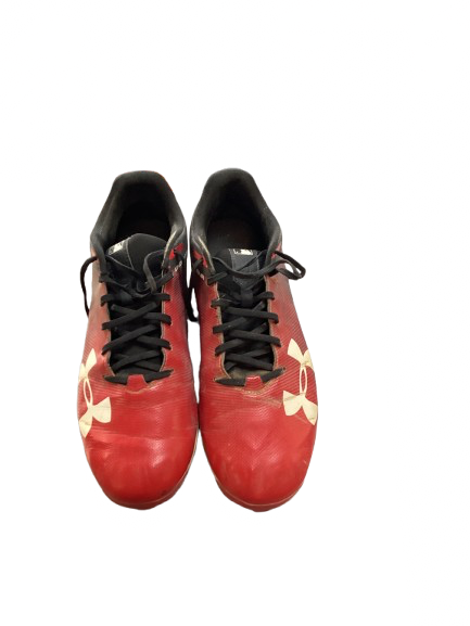 Vist Large View of Product Image Which is Used Under Armour BASEBALL CLEATS BB/SB Cleats Red Senior 11