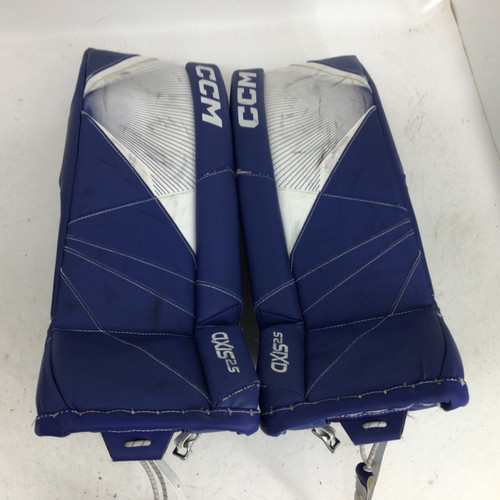 Vist Large View of Product Image Which is Used CCM AXIS 2.5 JR 26 +1 GOALIE LEG PADS Goalie Leg Pads Junior Royal Blue 26"
