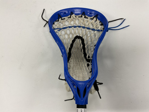 Vist Large View of Product Image Which is Used Warrior MINI EVO4 Jr Atk/Mid Complete Stick Black And Carolina Blue