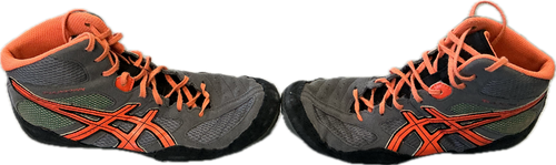 Vist Large View of Product Image Which is Used Asics Wrestling Shoes Grey Senior 7.5
