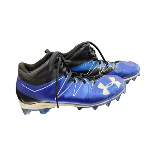 Vist Large View of Product Image Which is Used Under Armour Adult FB Cleats Royal Blue Senior 12