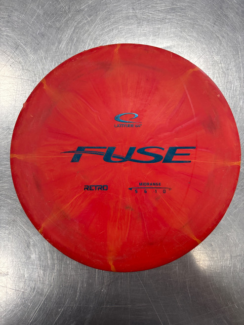 Vist Large View of Product Image Which is Used Latitude 64 RETRO FUSE Disc Golf Mid Range Orange