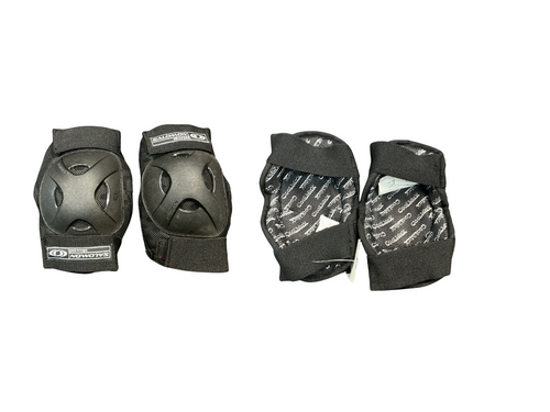 Vist Large View of Product Image Which is Used Salomon Inline Elbow Pads Black SM