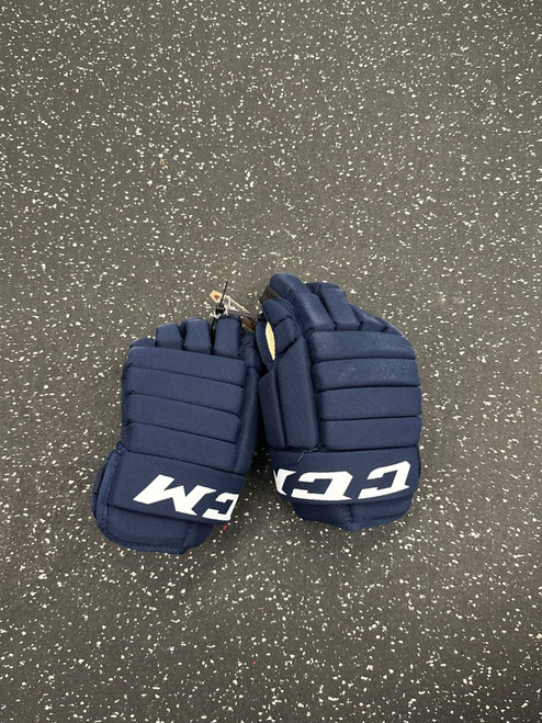 Vist Large View of Product Image Which is Used CCM LTP Junior Gloves Navy Blue 11"