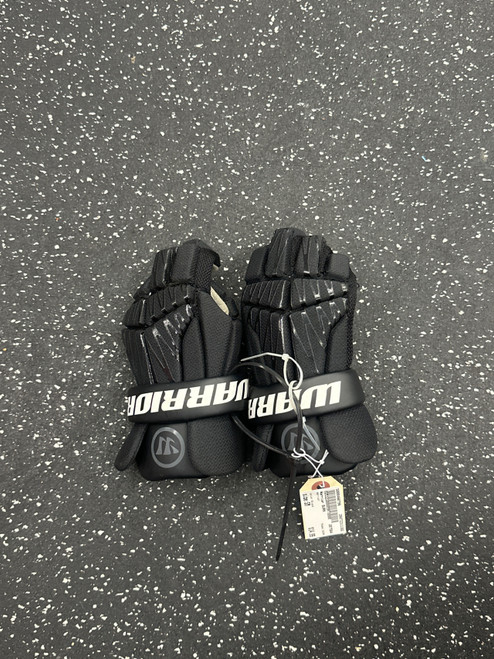 Vist Large View of Product Image Which is Used Warrior BURN Lacrosse Gloves Junior Black SM