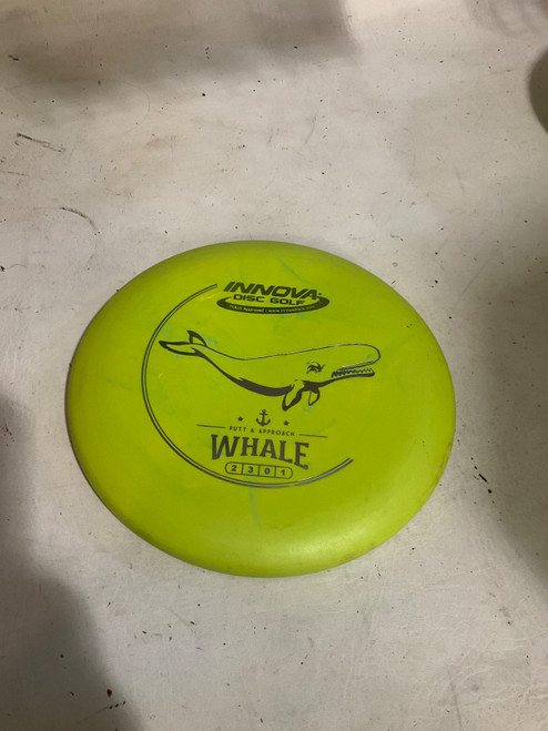 Vist Large View of Product Image Which is Used Innova WHALE Disc Golf Putter Neon Green