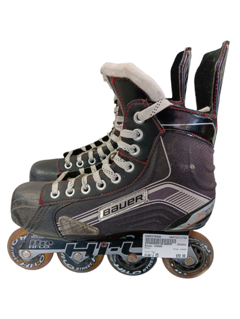 Vist Large View of Product Image Which is Used Bauer X300R Junior Rec Fitness Skates Red Junior 05