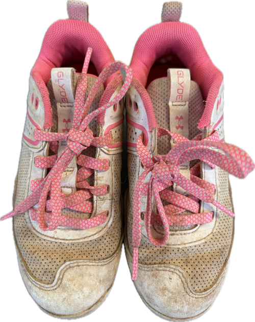 Vist Large View of Product Image Which is Used Under Armour GLYDE Baseball Cleats Pink Youth 12.0