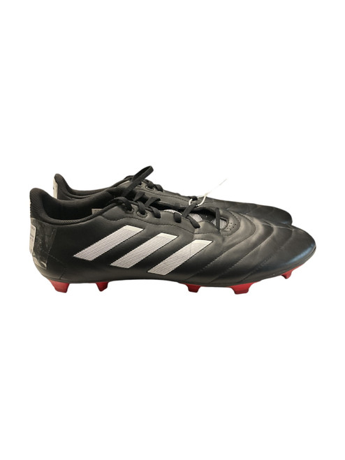 Vist Large View of Product Image Which is Used Adidas Soccer Cleats Black And White Senior 13.5