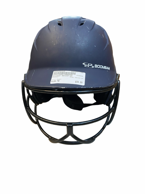 Vist Large View of Product Image Which is Used BoomBah BBH2SP-SR Batting Helmet w/Mask Black MD