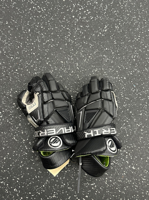 Vist Large View of Product Image Which is Used Maverik M5 GLOVES Lacrosse Gloves Mens Black MD