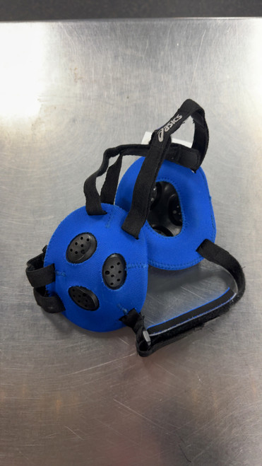 Vist Large View of Product Image Which is Used Asics Wrestling Headgear Royal