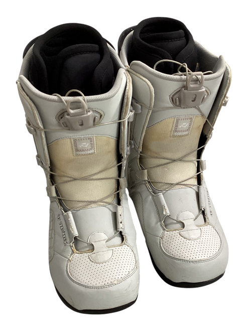 Vist Large View of Product Image Which is Used Ride HAZE Mens Snowboard Boots White 
