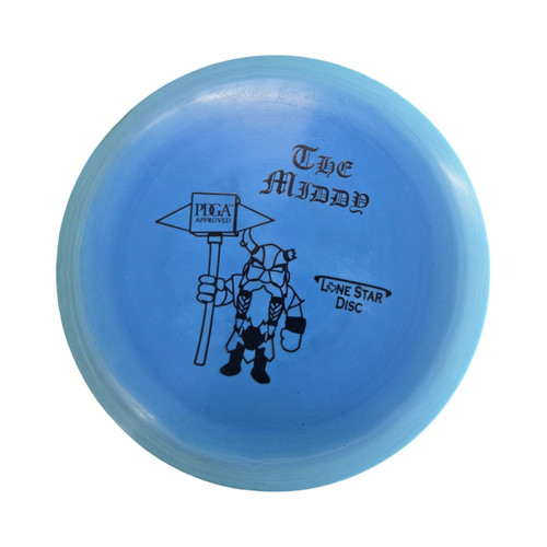 Vist Large View of Product Image Which is Used Lone Star Disc MIDDY MID Disc Golf Mid Range Royal Blue