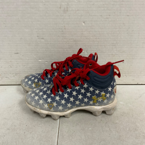 Vist Large View of Product Image Which is Used Under Armour BB/SB Cleats Royal Blue Youth 13.0