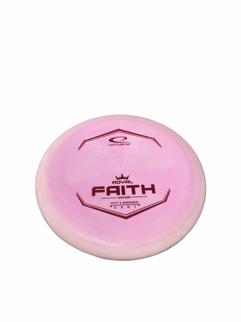 Vist Large View of Product Image Which is Used Latitude 64 ROYAL FAITH Disc Golf Putter Pink