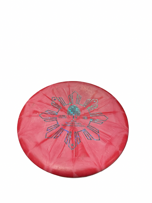 Vist Large View of Product Image Which is Used 2021 SEVEN OAKS Disc Golf Putter Red