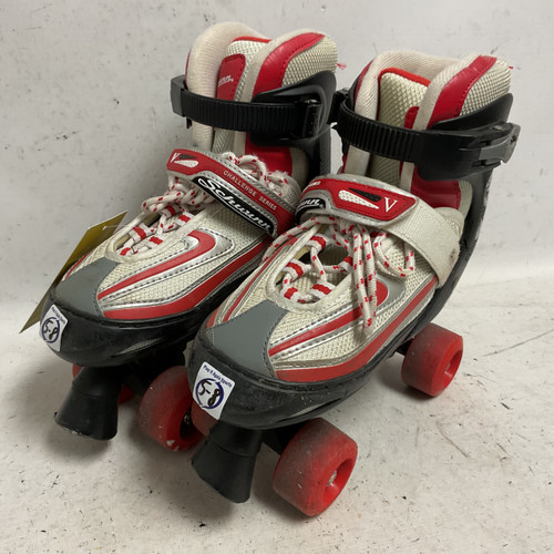 Vist Large View of Product Image Which is Used Schwinn CHALLENGE SERIES 5-8 Junior Roller Quad Skates Red Adjustable