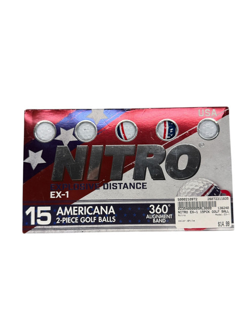 Vist Large View of Product Image Which is USED NITRO EX-1 15 PACK GOLF BALLS
