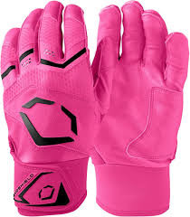 Vist Large View of Product Image Which is New EVOSHIELD CARBYNE PINK ADULT L BATTING GLOVES