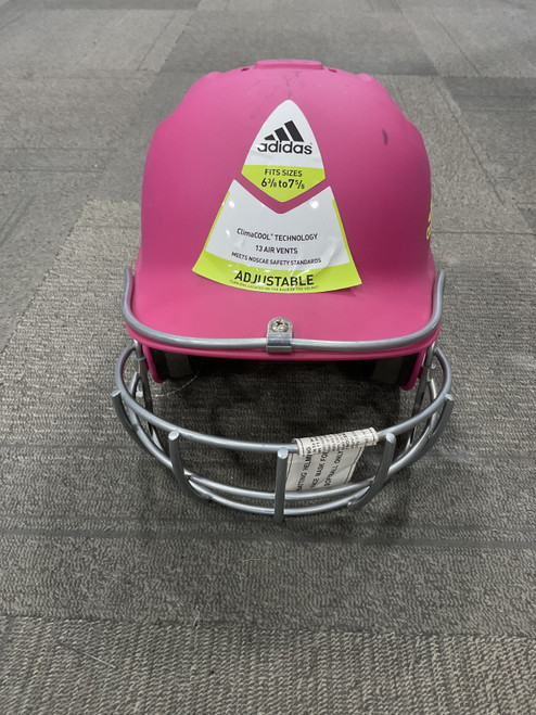 Vist Large View of Product Image Which is Used Adidas ADJUSTABLE SOFTBALL HELMET Batting Helmet w/Mask Pink SM