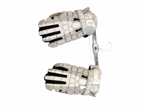 Vist Large View of Product Image Which is Used Maverik MX Lacrosse Gloves Mens Grey LG