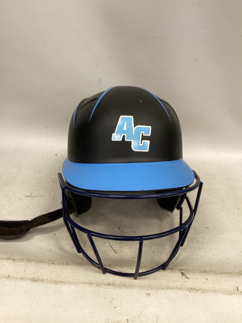 Vist Large View of Product Image Which is Used BoomBah SOFTBALL Batting Helmet w/Mask Black M/L