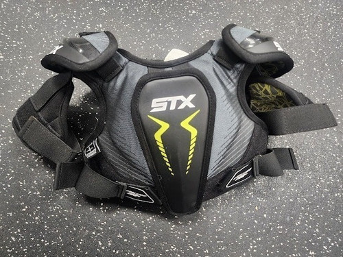 Vist Large View of Product Image Which is Used STX STALLION 200+ Lacrosse Shoulder Pads Grey SM