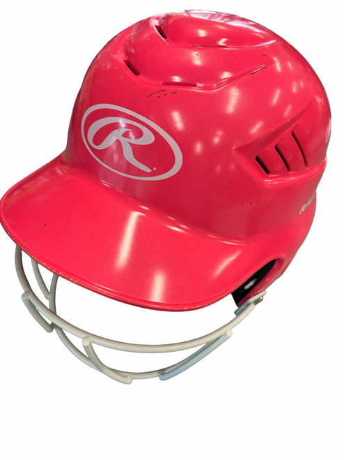 Vist Large View of Product Image Which is Used Rawlings BATTING HELMET Batting Helmet w/Mask Pink MD
